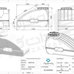 ابعاد و سایز مخزن آب زیرپله ای