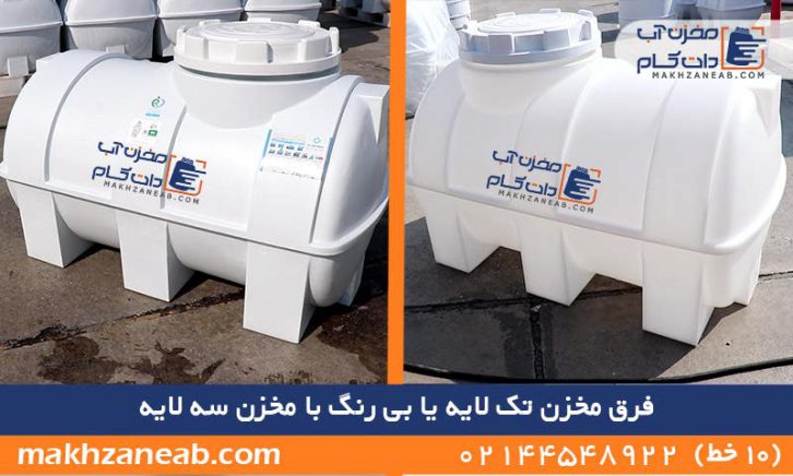 فرق مخزن تک لایه (بی رنگ) و مخزن سه لایه