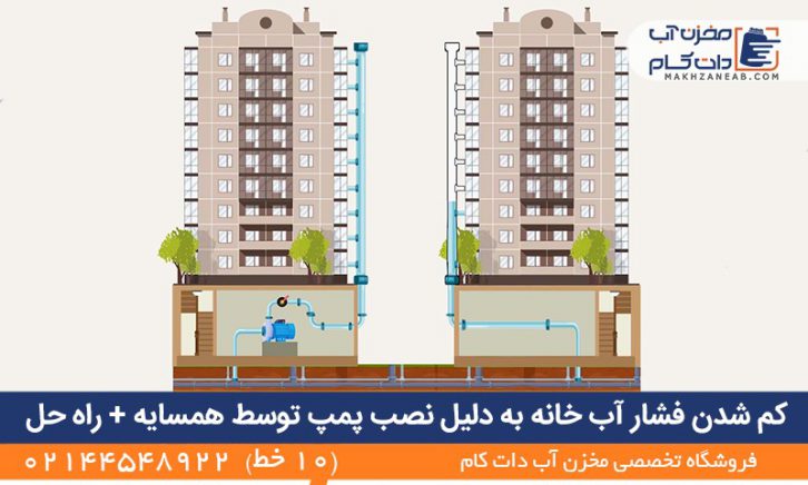 کم شدن فشار آب خانه به دلیل نصب پمپ